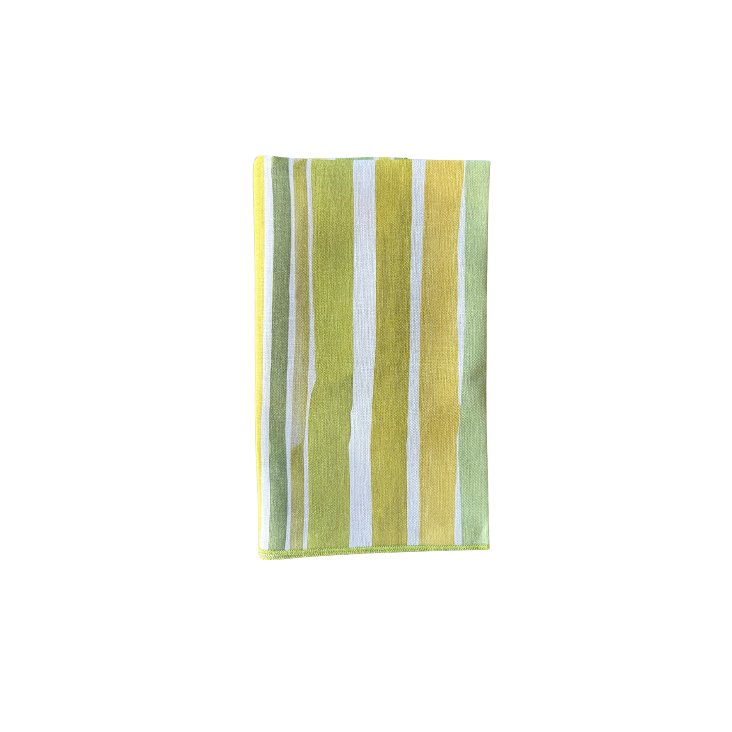 Lagos Stripe linen dinner napkin styled on colorful place setting - Goldie Home