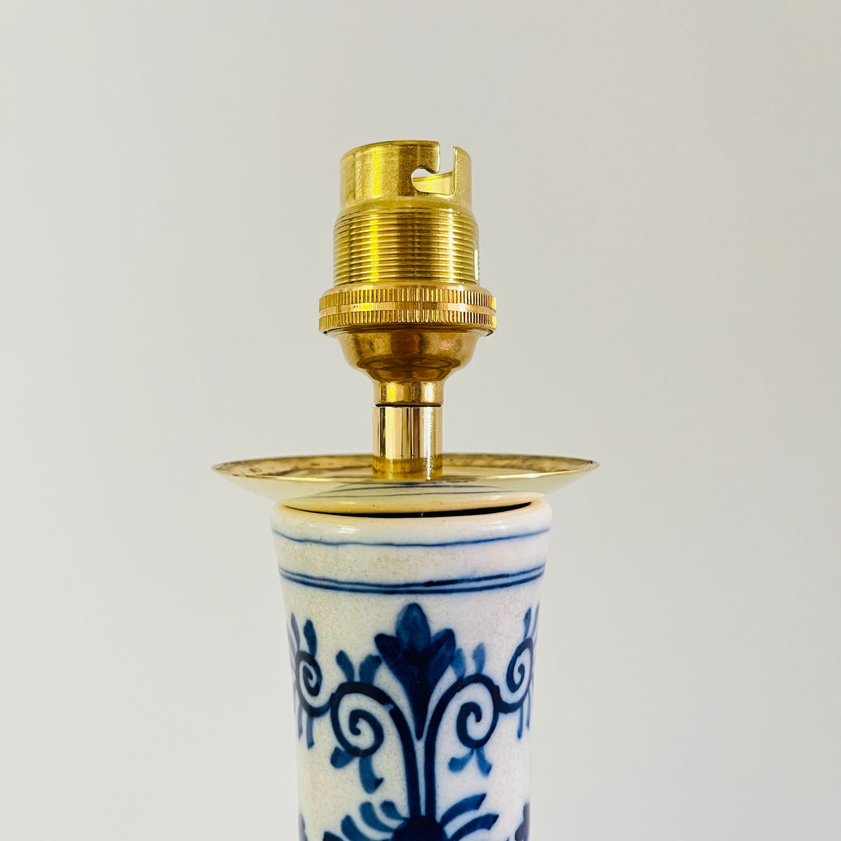 Antique Delft Table Lamp