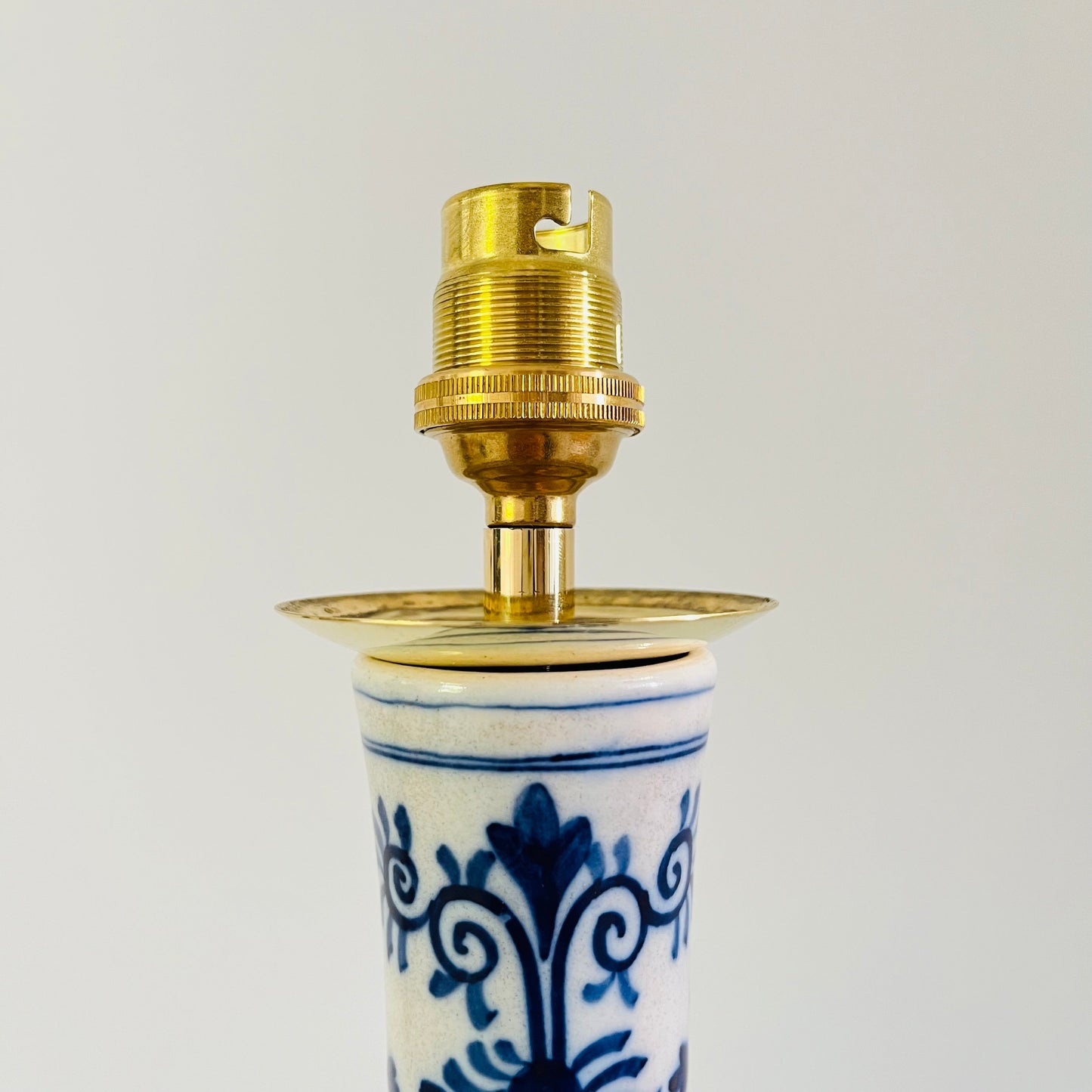 Antique Delft Table Lamp