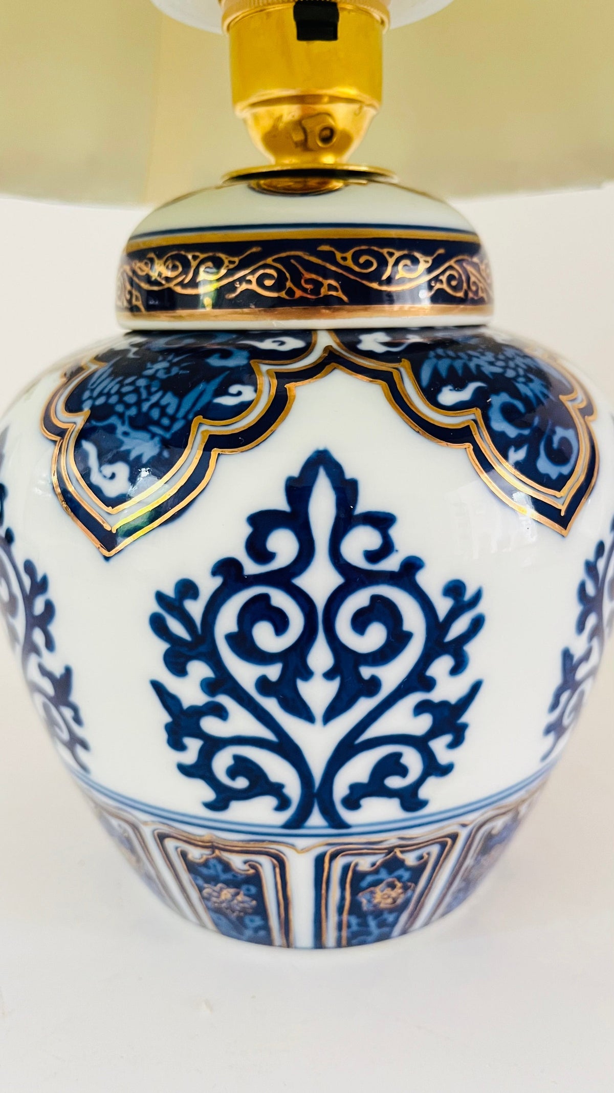 Antique Japanese Mini Gold Imari Lamp