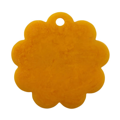 Scallop Resin Cheese Charcuterie Board, Mustard 9 Inches - Casa Amarosa