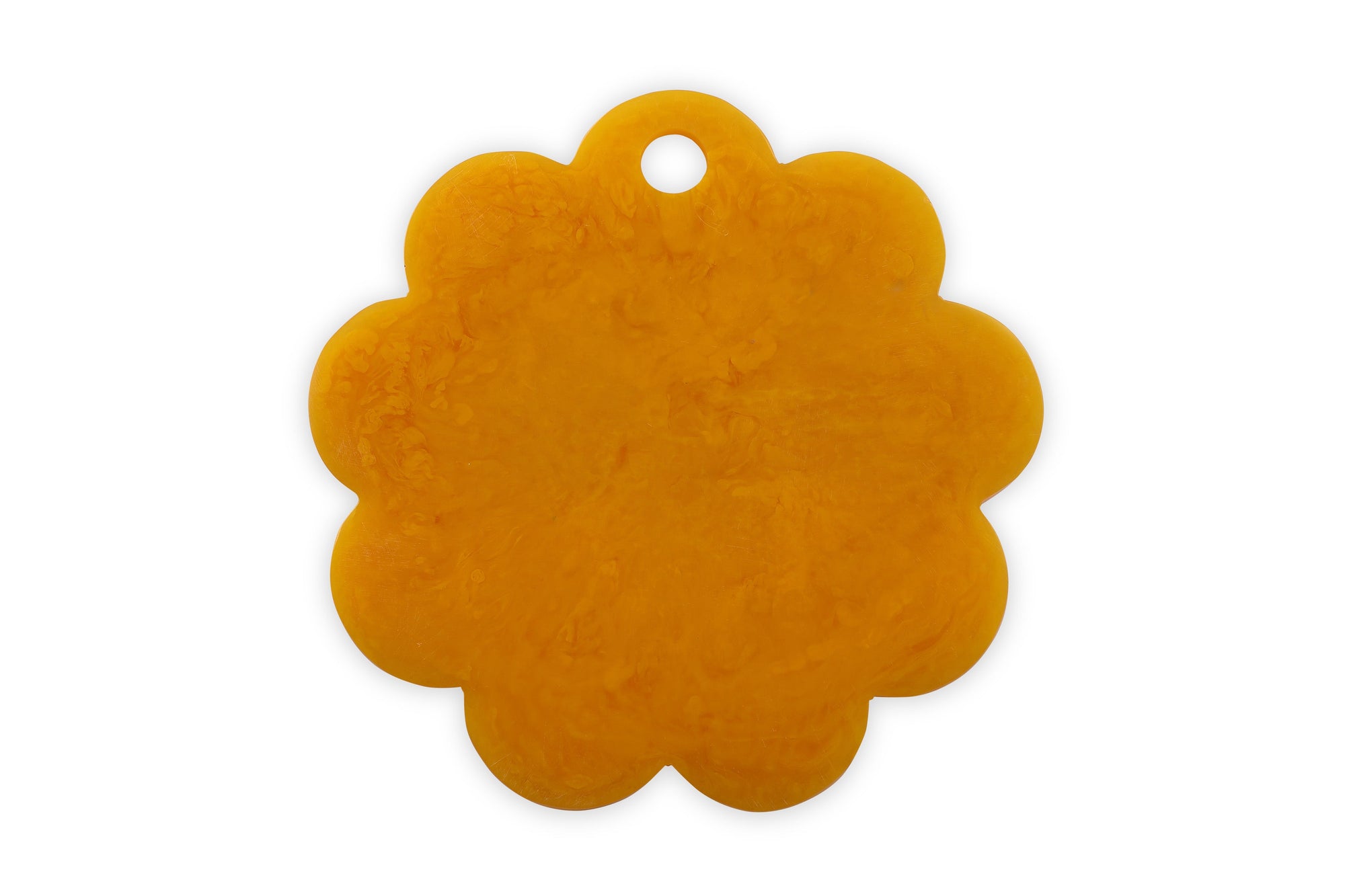 Scallop Resin Cheese Charcuterie Board, Mustard