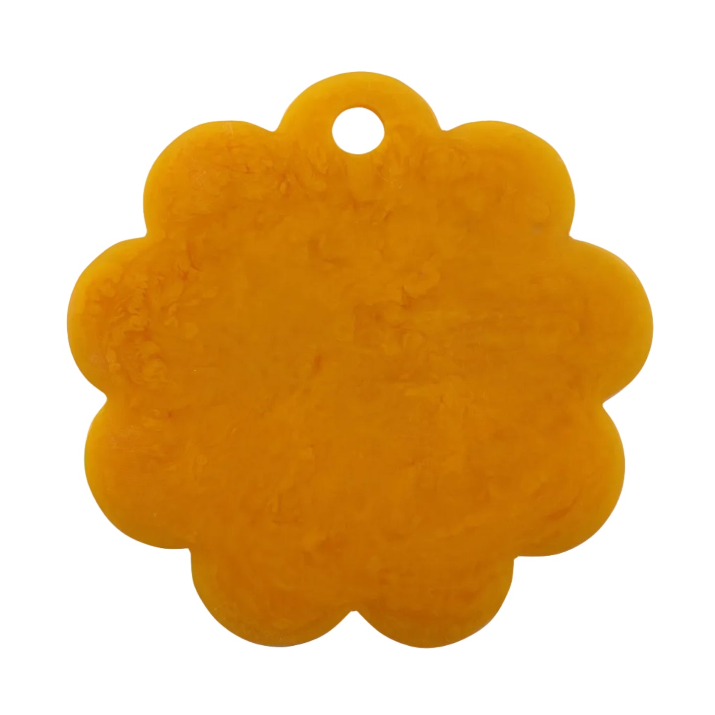 Scallop Resin Cheese Charcuterie Board, Mustard 9 Inches - Casa Amarosa