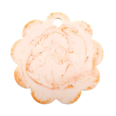 Scallop Resin Cheese Charcuterie Board, Pink 9 Inches - Casa Amarosa