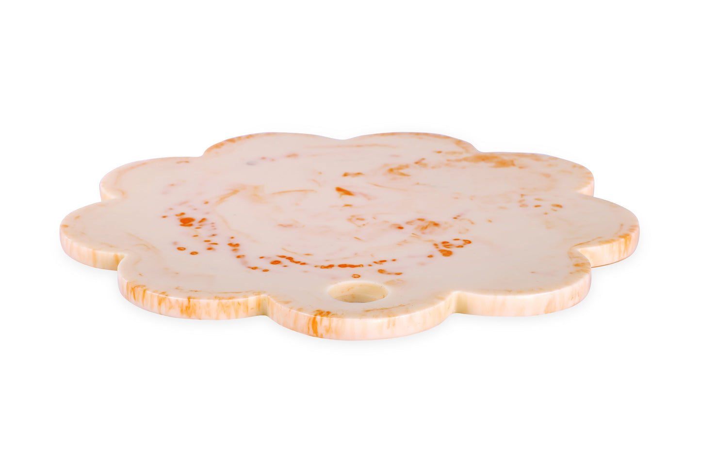 Scallop Resin Cheese Charcuterie Board, Pink 9 Inches - Casa Amarosa