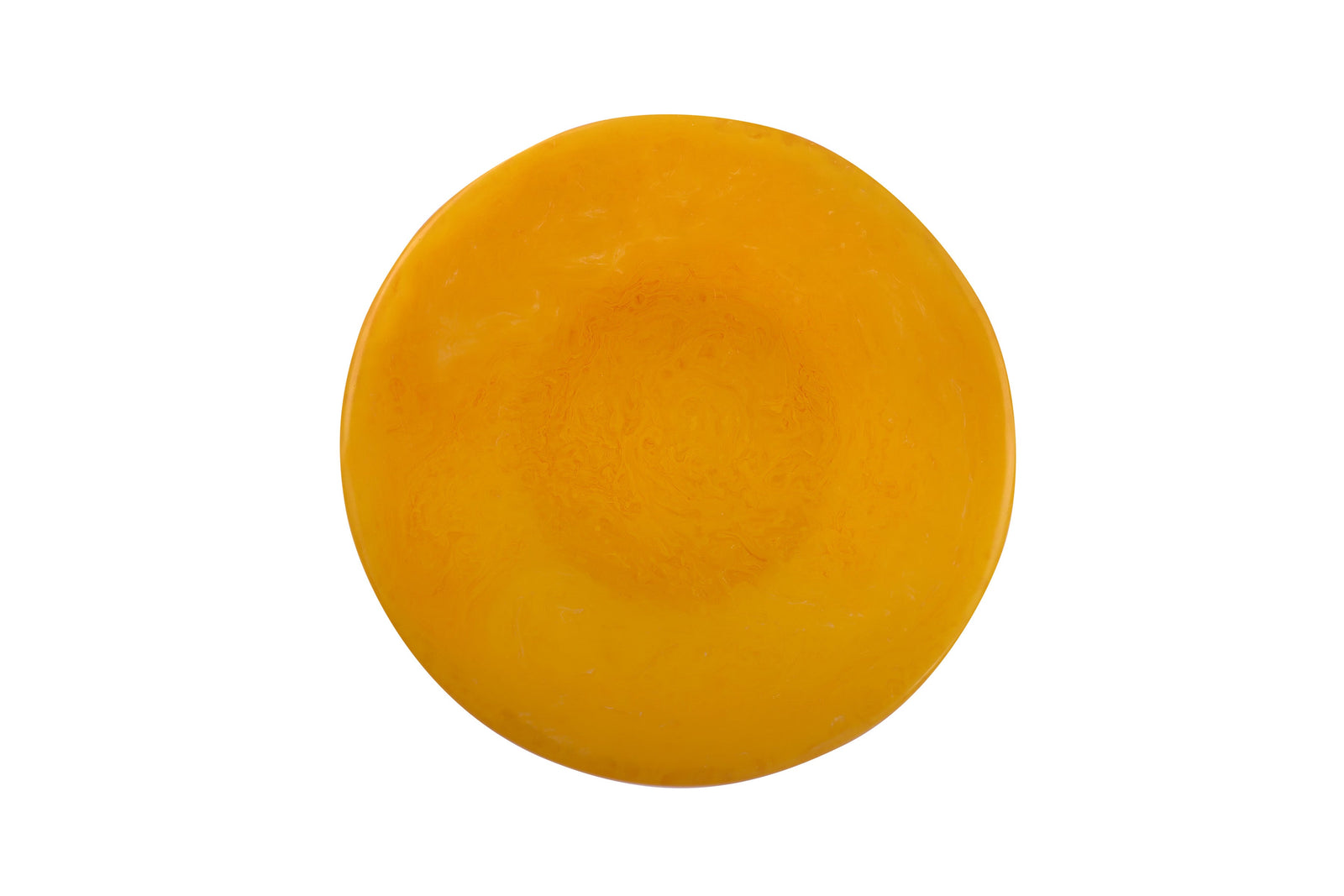 Scallop Handmade Resin Cake stand, Mustard - 9.5x4.5 Inches