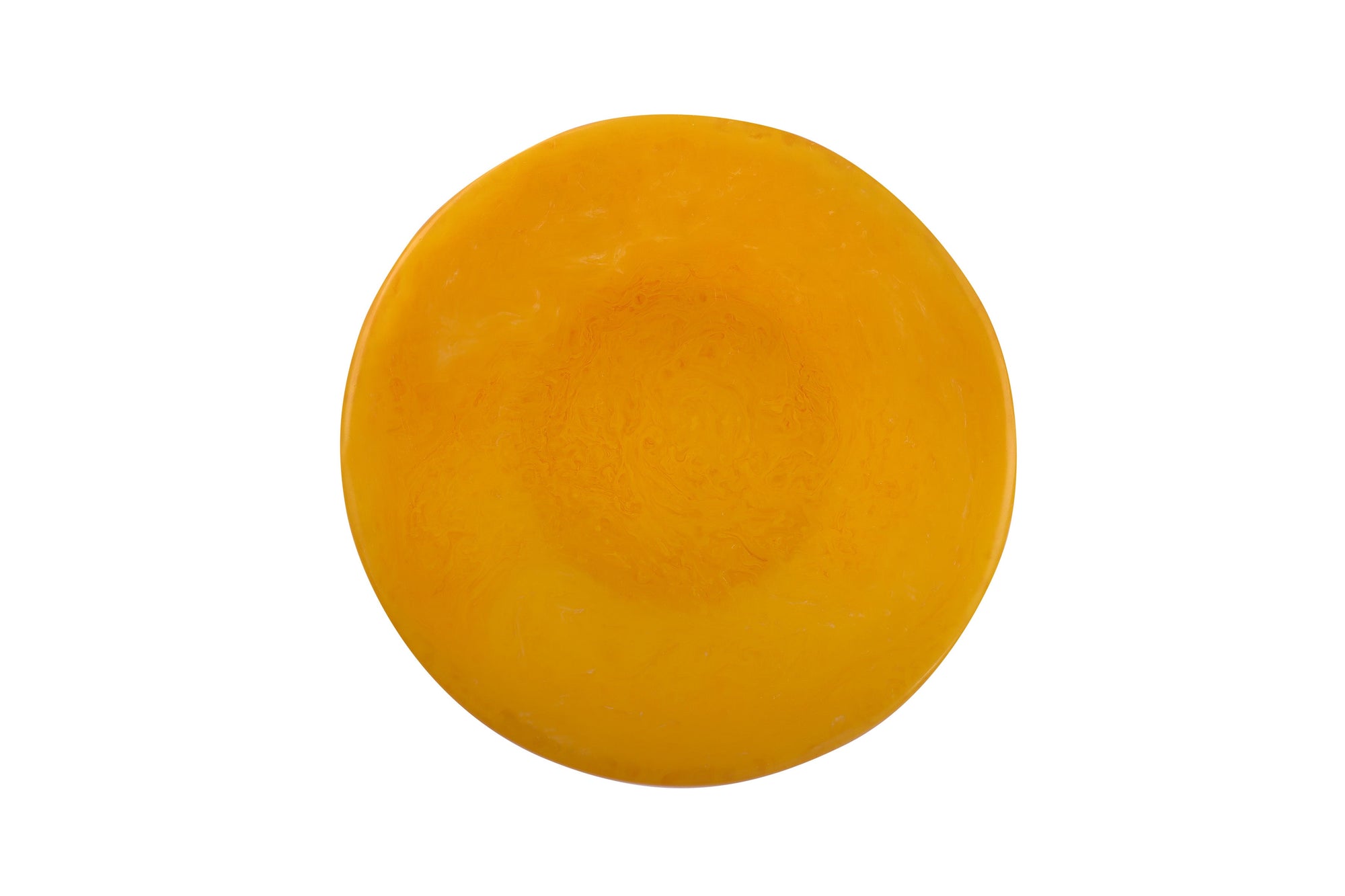 Scallop Handmade Resin Cake stand, Mustard - 9.5x4.5 Inches