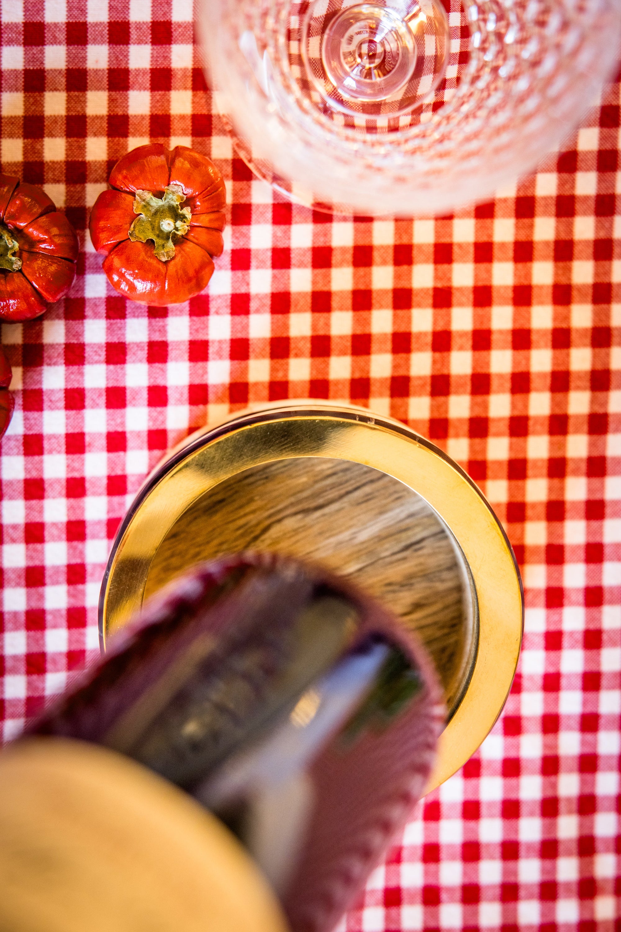 Wine Coaster | Yellow & White | Striped