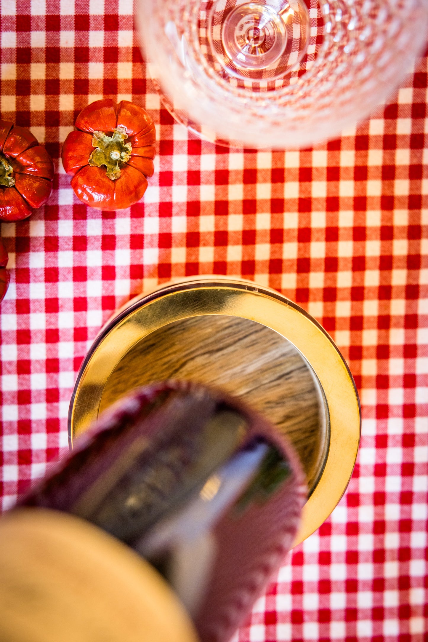 Wine Coaster | Yellow & White | Striped