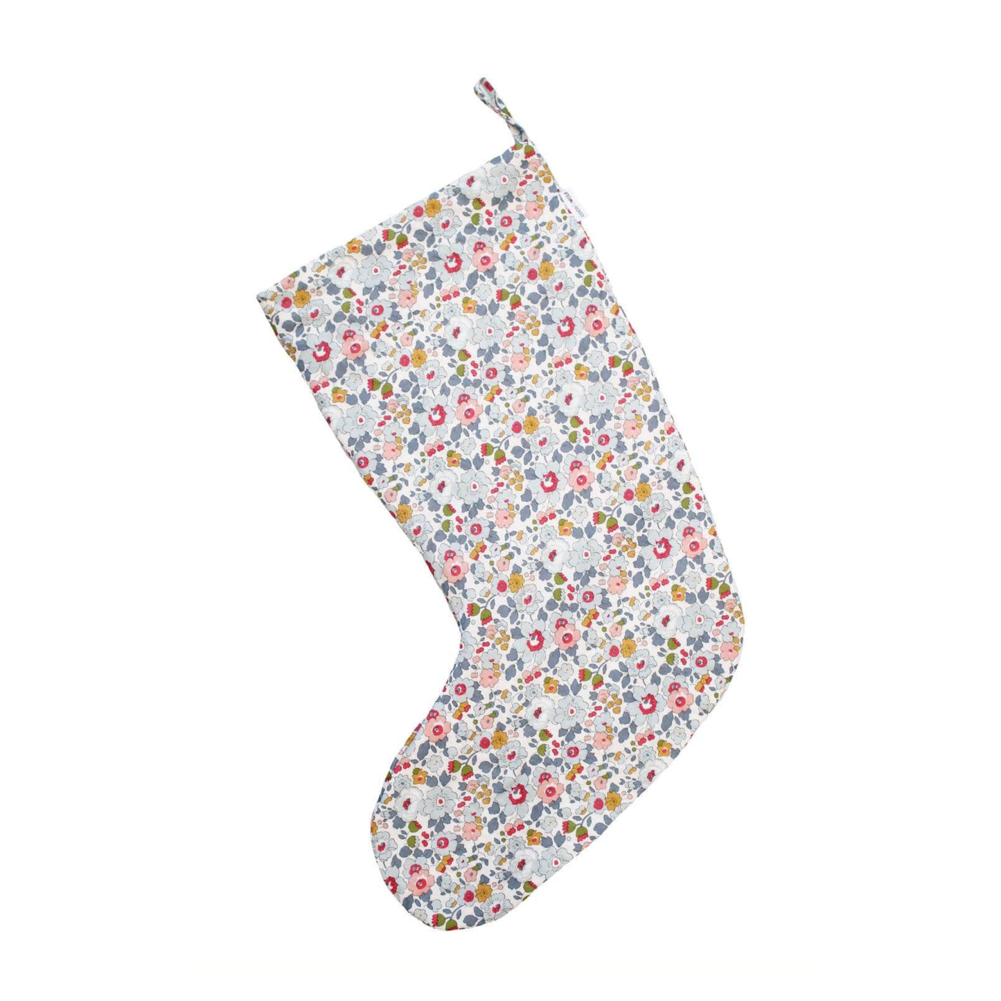 Christmas Stocking made with Liberty Fabric BETSY GREY