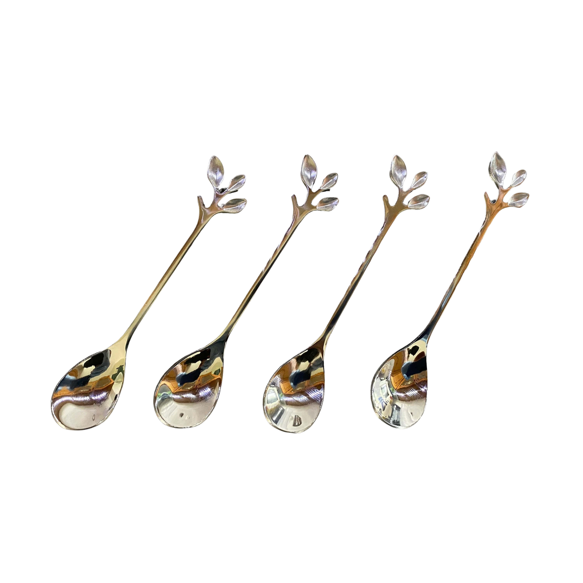 Silver Leafy Spoons