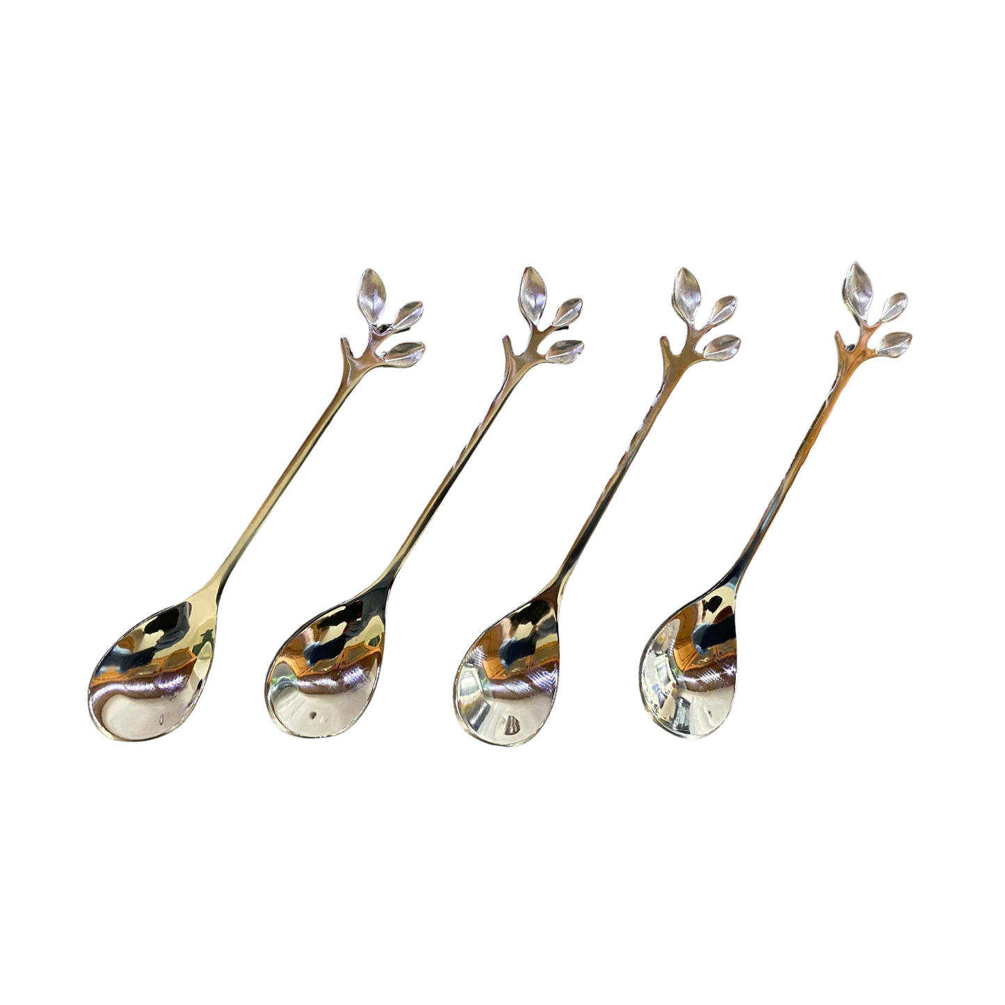 Silver Leafy Spoons