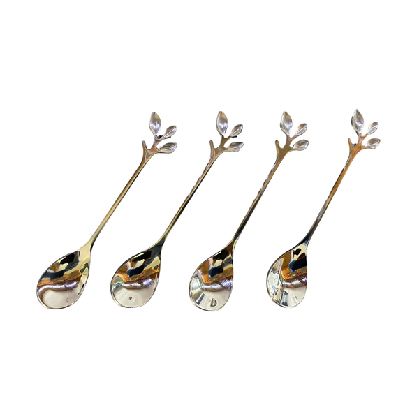 Silver Leafy Spoons