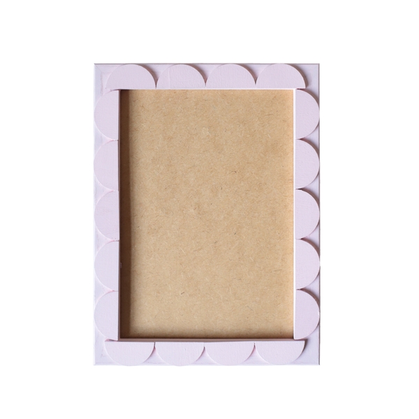 Peony Stained Scallop Frame
