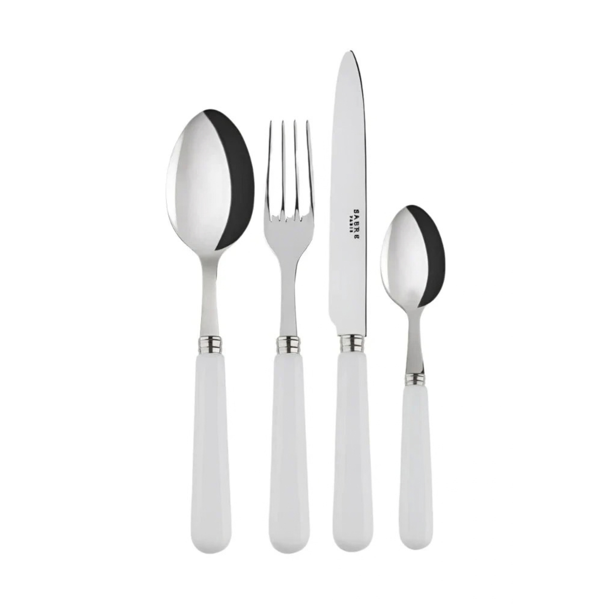 4- Pieces Pop Unis White Cutlery Set