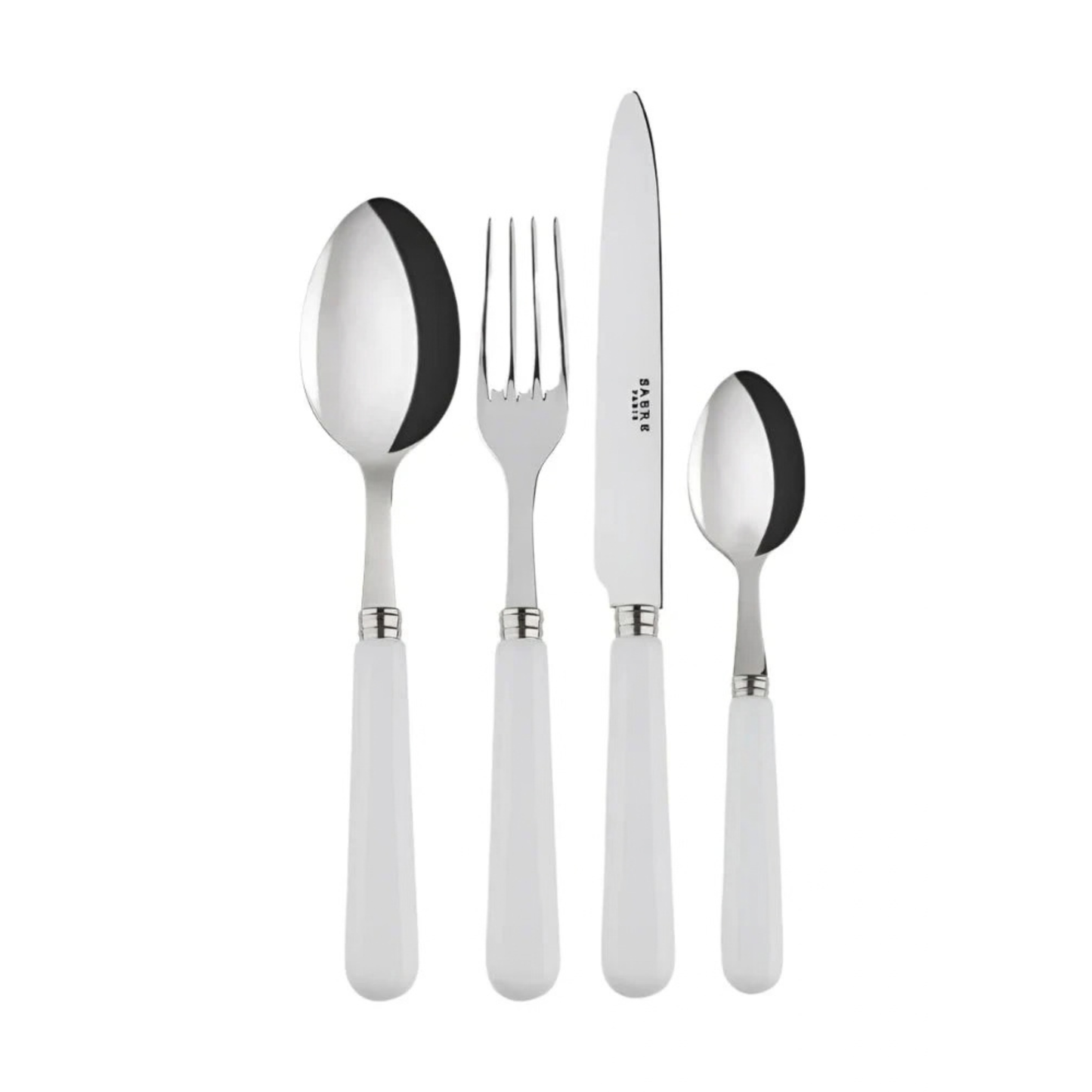 4- Pieces Pop Unis White Cutlery Set