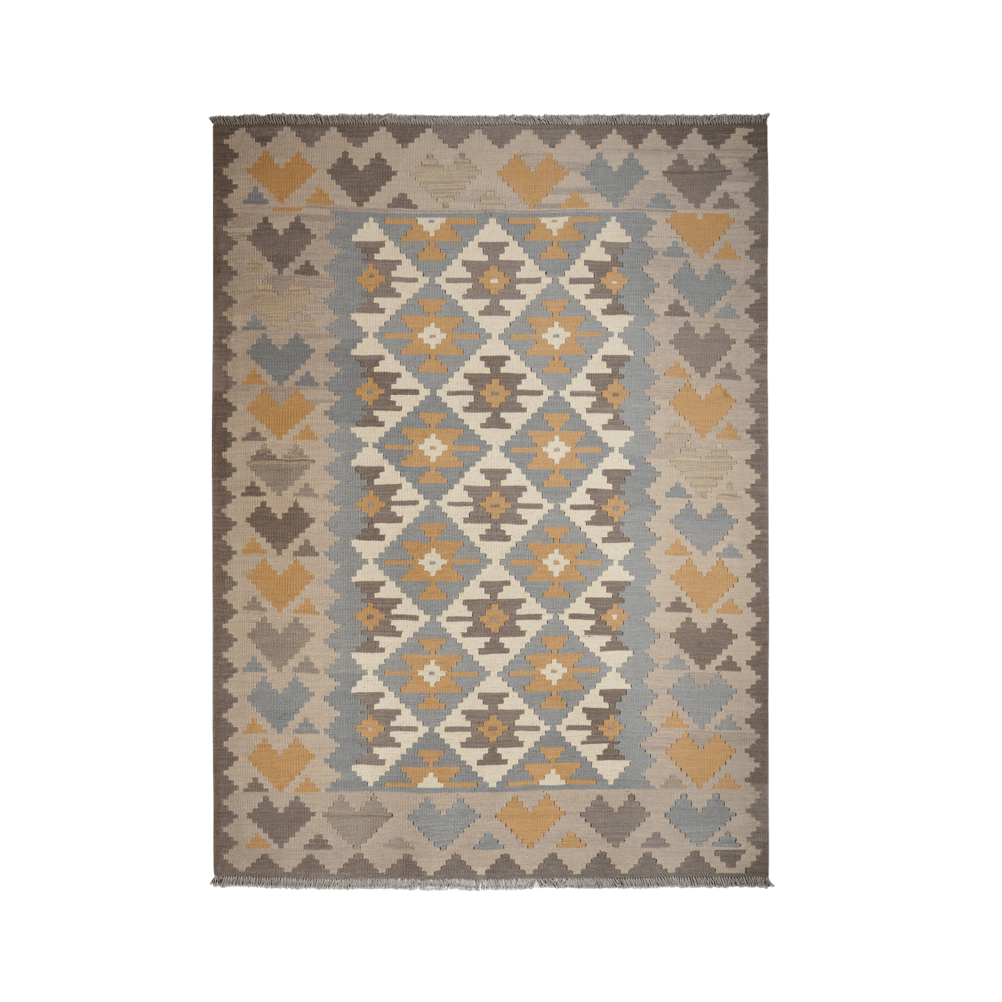 Kilim Gashgai Rug · Hand-Woven - Beige, 238x174 cm