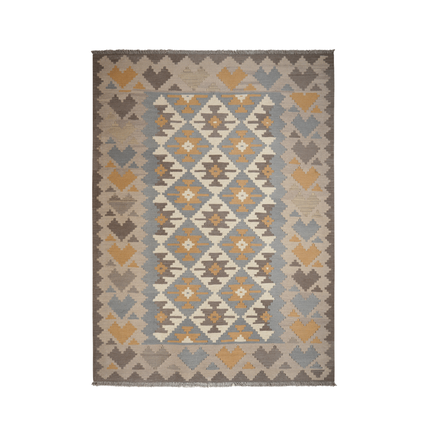 Kilim Gashgai Rug · Hand-Woven - Beige, 238x174 cm