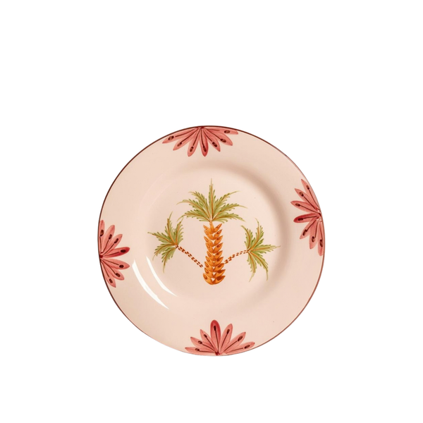 Arabella Dinner Plate, Green Palm Tree Set of 4