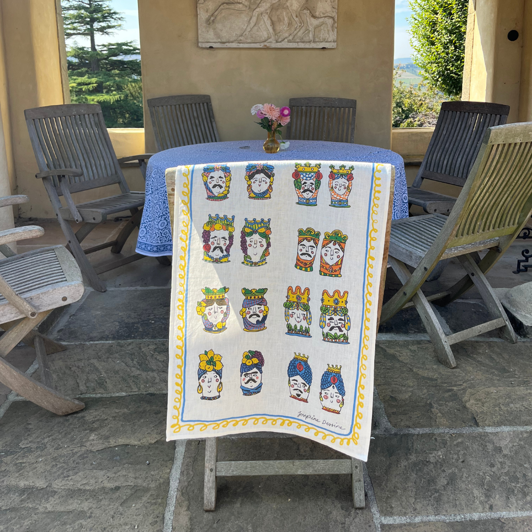 Sicilian Lovers Tea Towel
