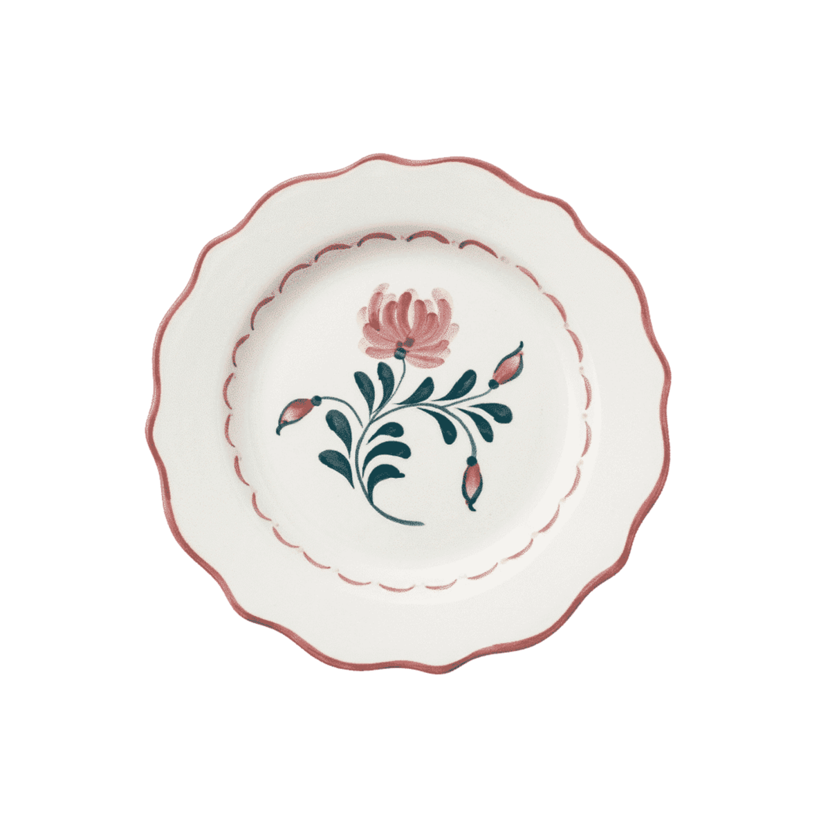 Burgundy Scalloped Heritage Dessert Plate