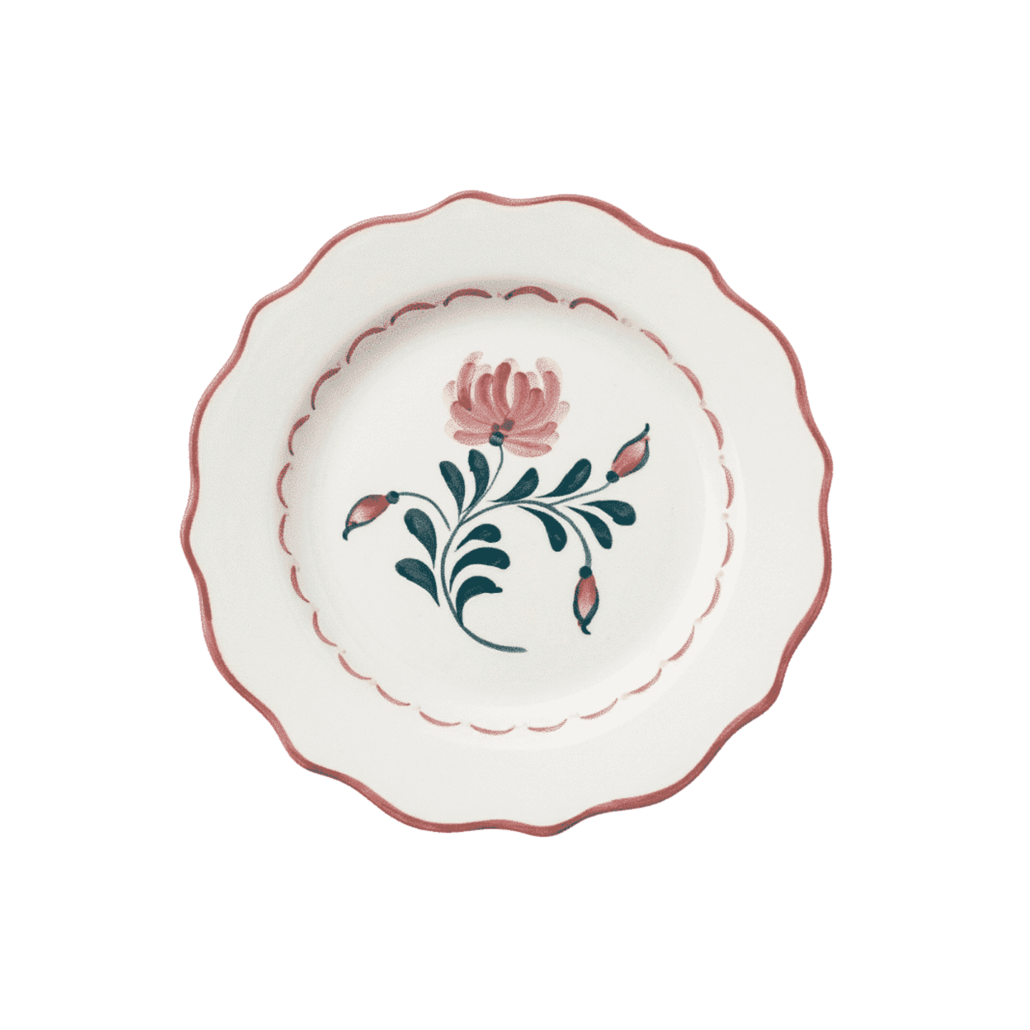 Burgundy Scalloped Heritage Dessert Plate