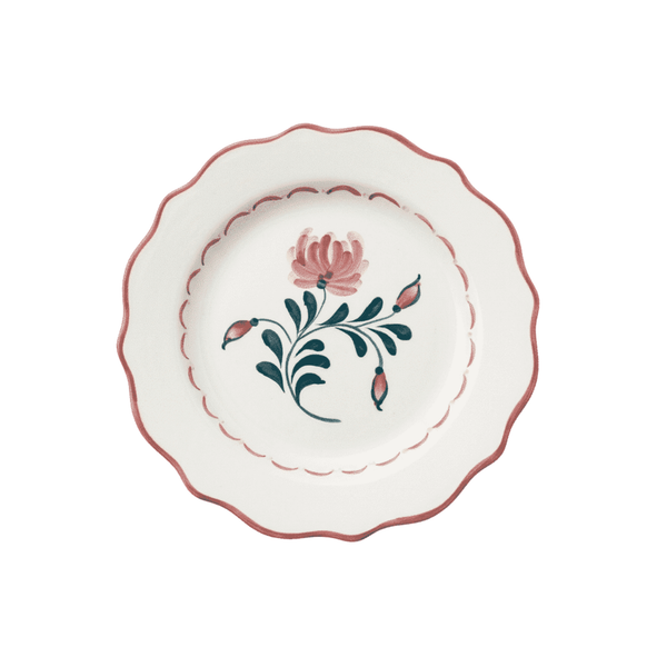 Burgundy Scalloped Heritage Dessert Plate