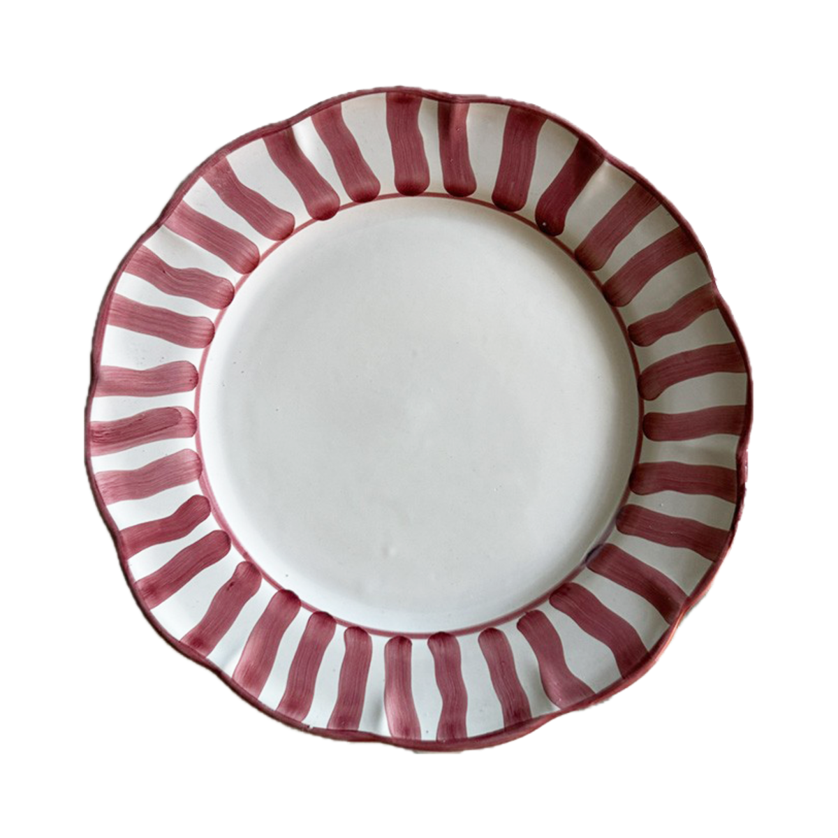 Plate Sole 20 cm Stripe Burgundy