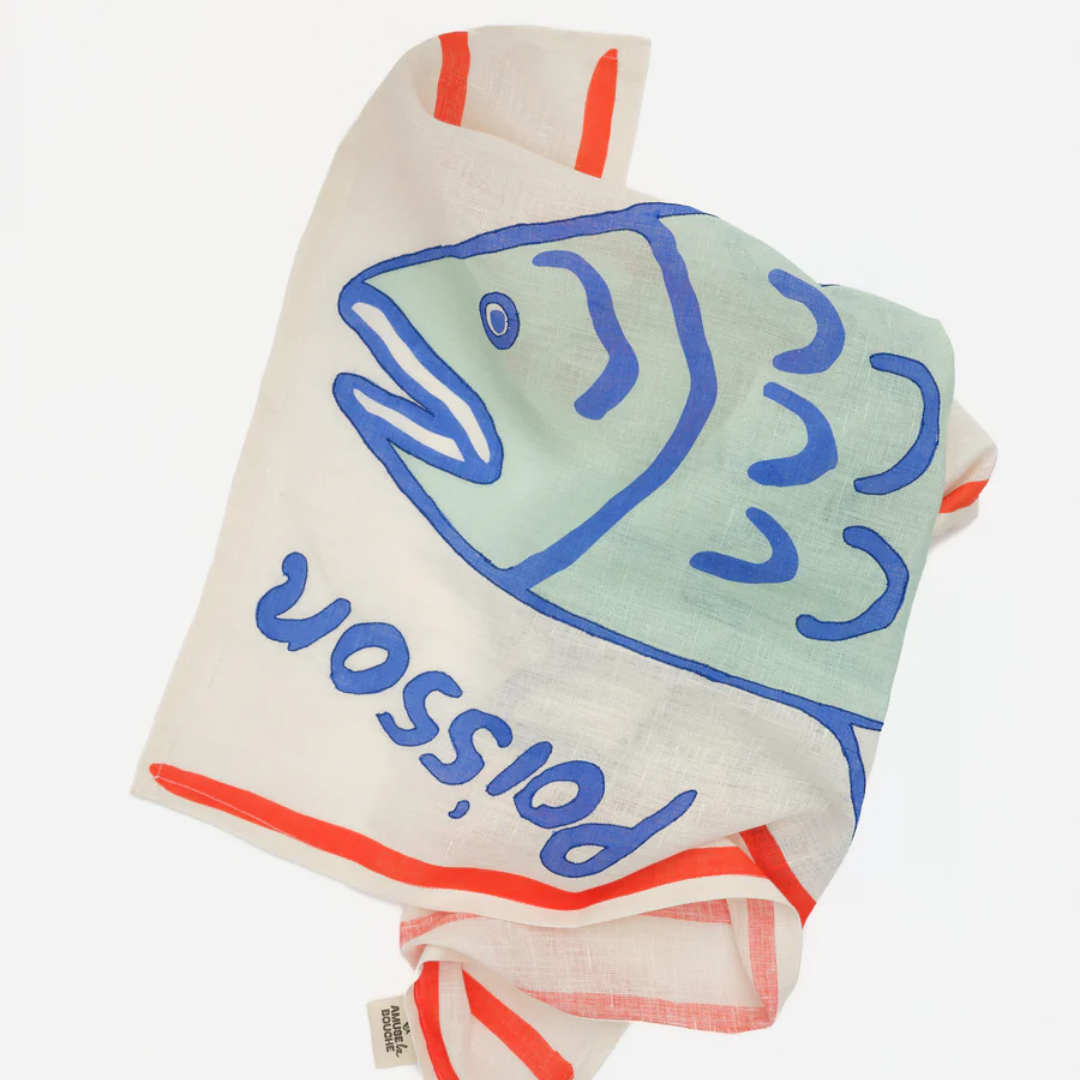 Poisson Tea Towel