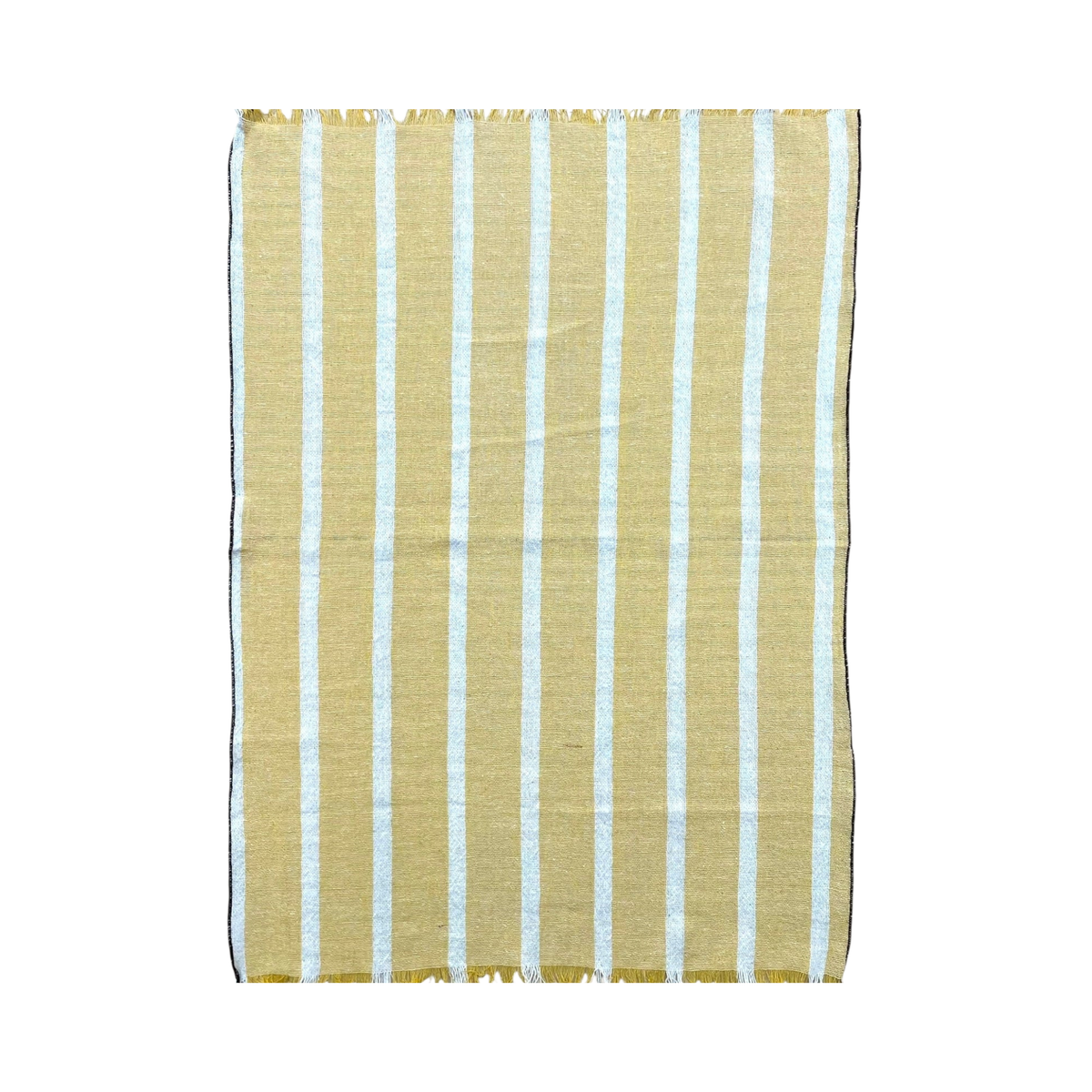 Hello Yellow Tea Towel | Block-Printed Cotton | 18x26 in