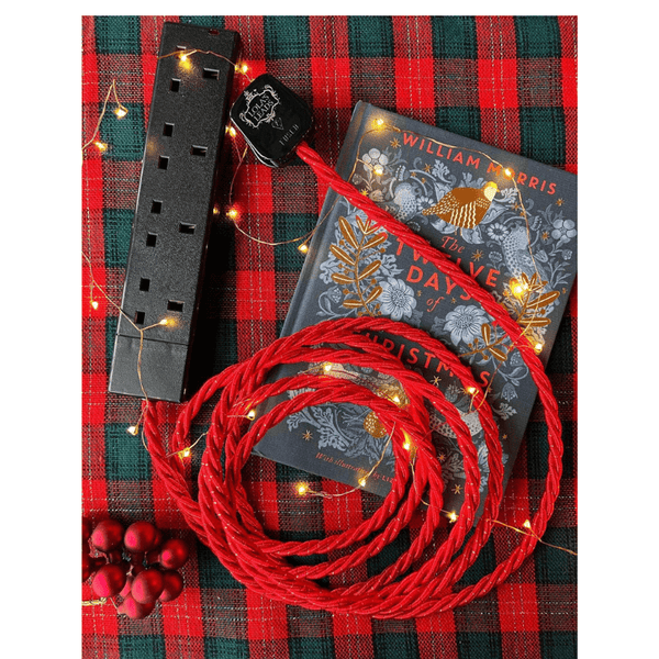 Fabric Extension Cable in Gilded Crimson