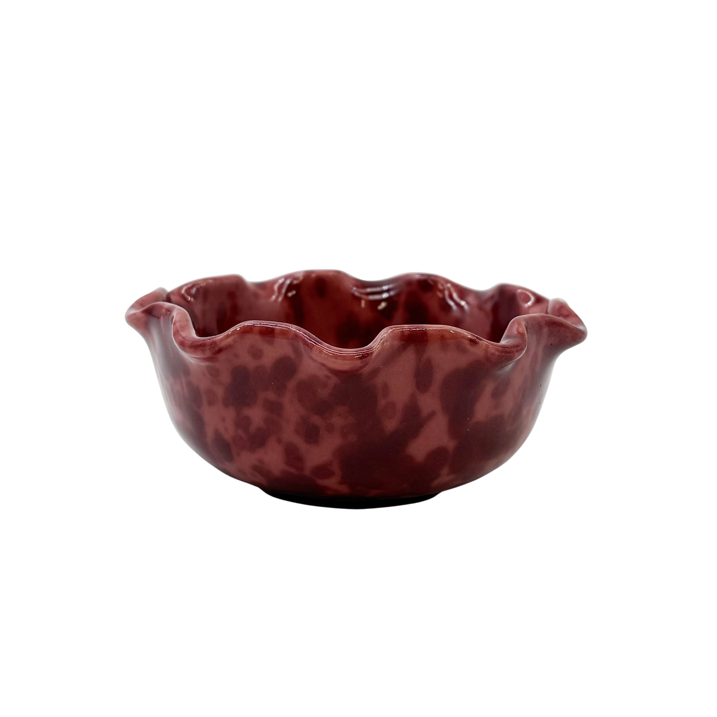 Small Scalloped Splatterware Bowl