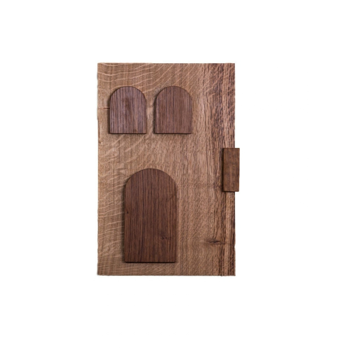 Brown Oak Key Cabinet