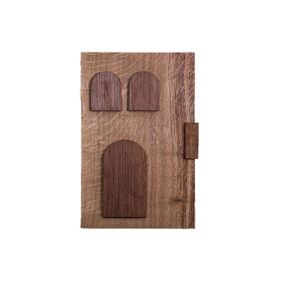 Brown Oak Key Cabinet
