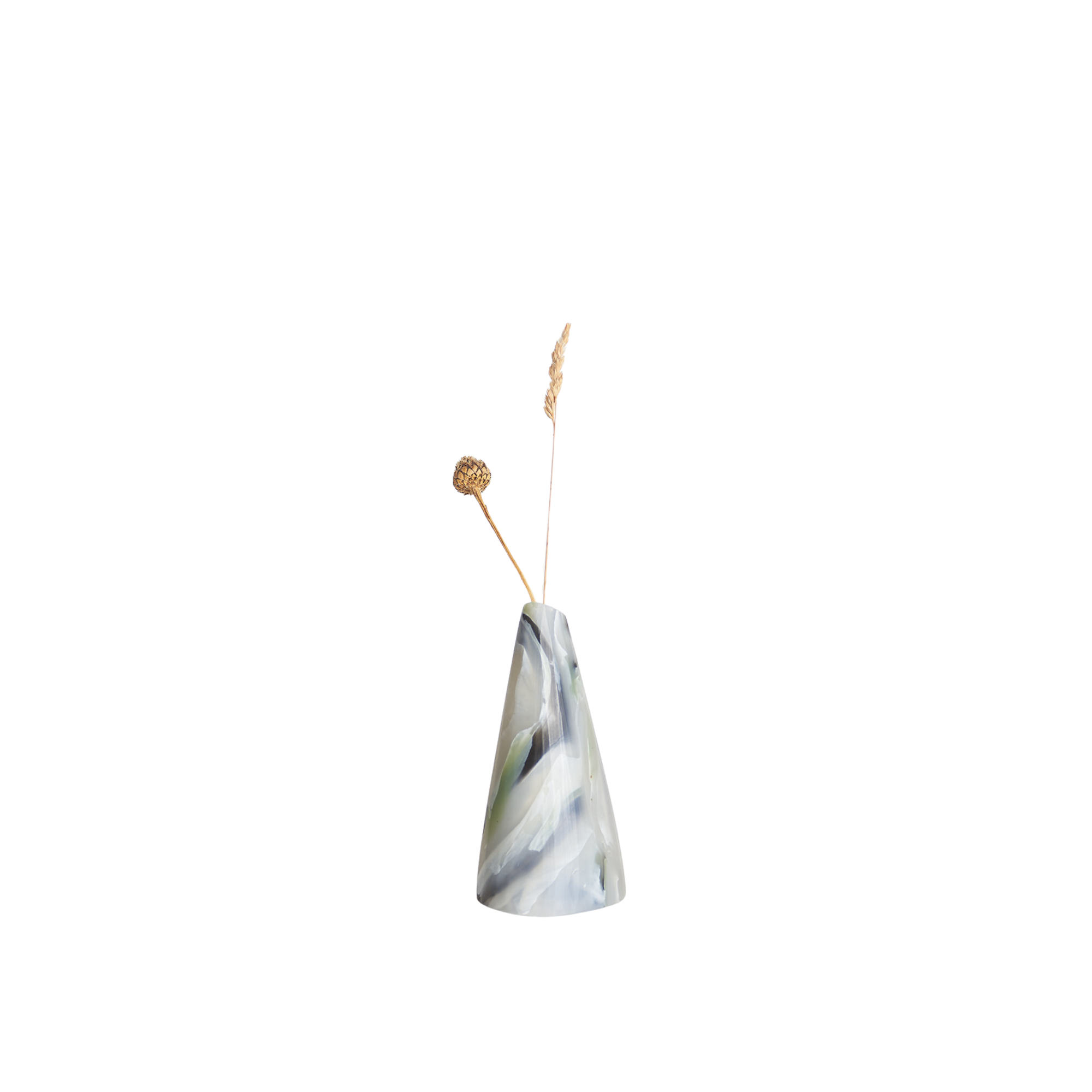 Recycled Plastic Marbled Bud Vase - Sage Peaks