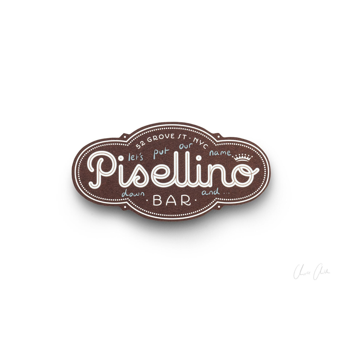 Card at Bar Pisellino Print
