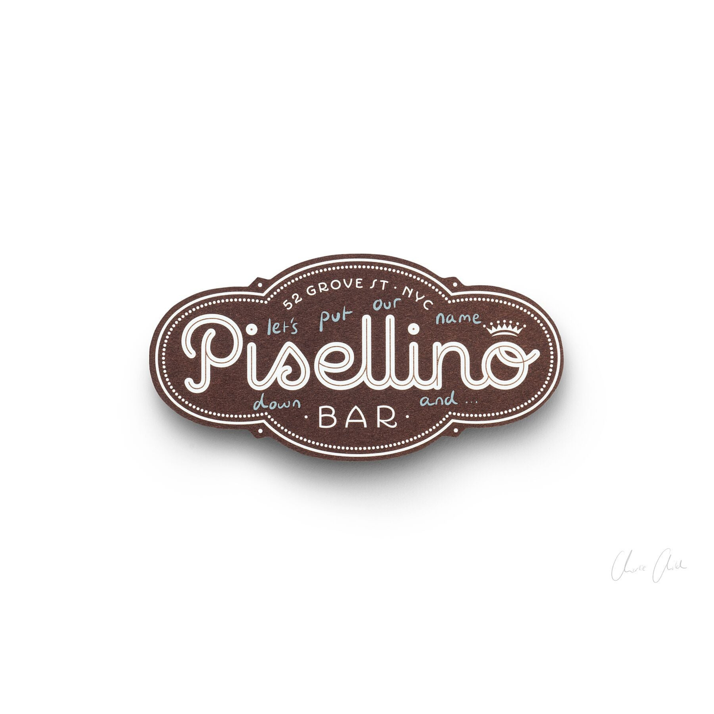 Card at Bar Pisellino Print