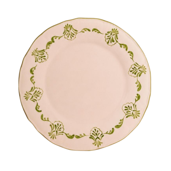Cara Shell Dinner Plate, Green Set of 4