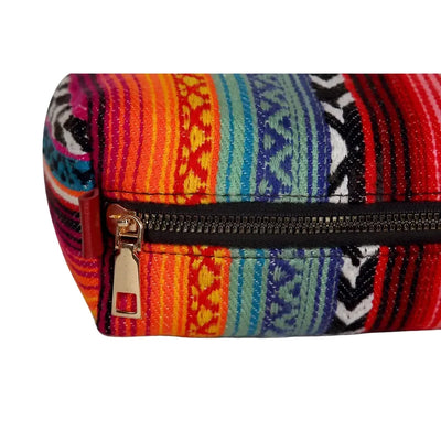 Southwestern-Inspired Travel Beauty Pouch, 8x3x5 Inch - Casa Amarosa