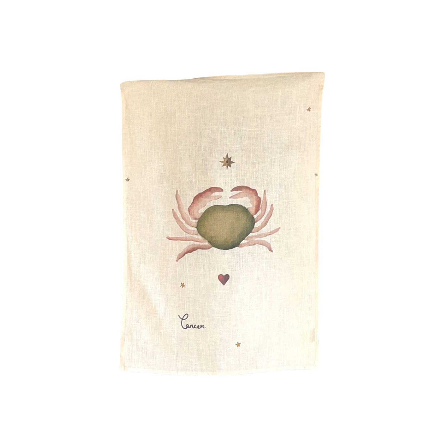 Linen Tea Towel "Cancer"