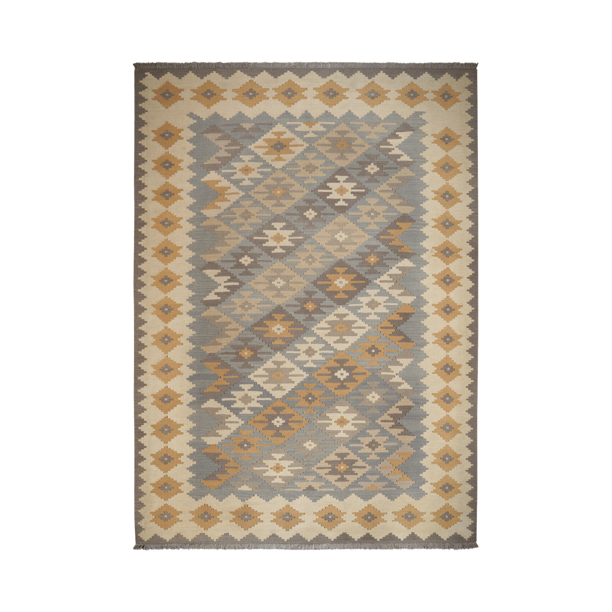 Kilim Gashgai Rug · Hand-Woven - Grey, 283x204 cm
