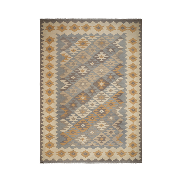 Kilim Gashgai Rug · Hand-Woven - Grey, 283x204 cm