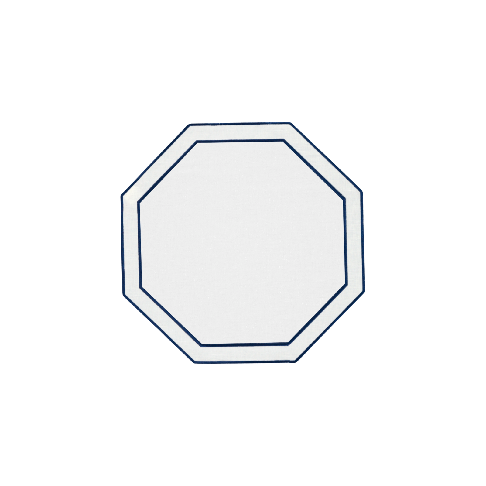 Douro Singelo Placemat, White and Dark Blue