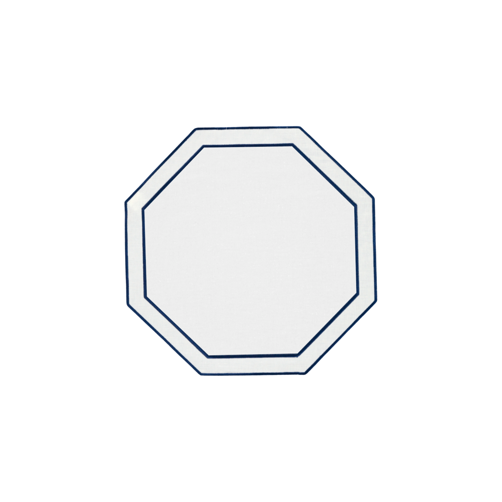 Douro Singelo Placemat, White and Dark Blue