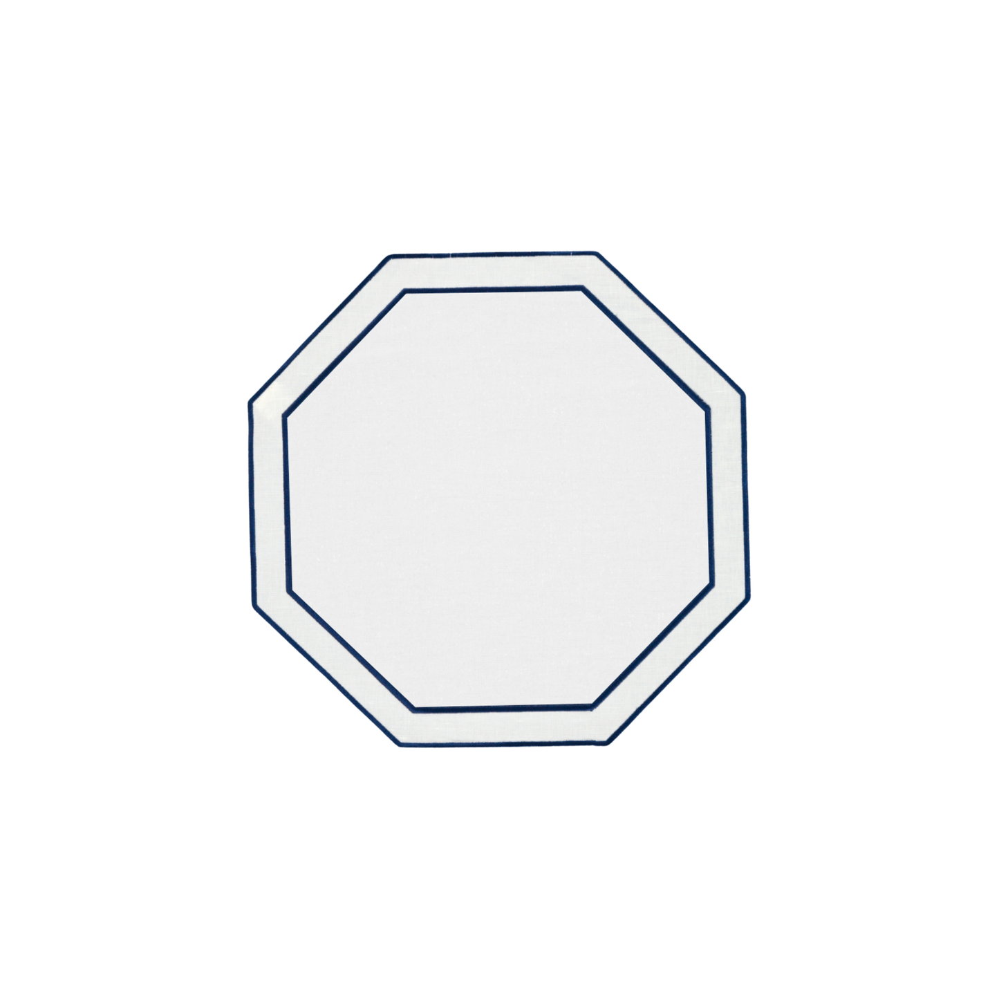 Douro Singelo Placemat, White and Dark Blue