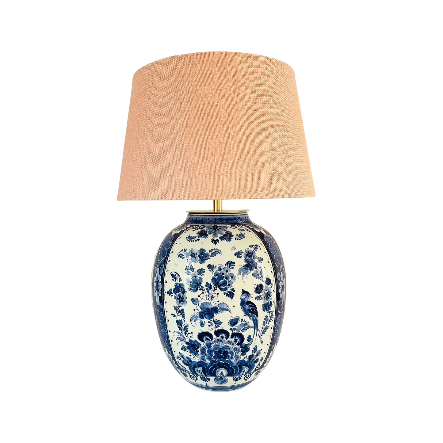 Antique Delft Bird Lamp