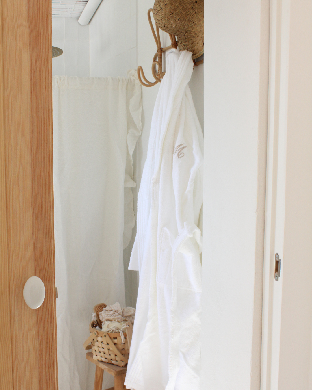 White Cotton Terry Bathrobe, 450 g/m²