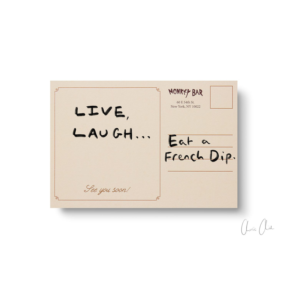 Card at Monkey Bar Print