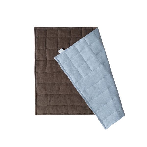 Blue & Brown Linen Placemat