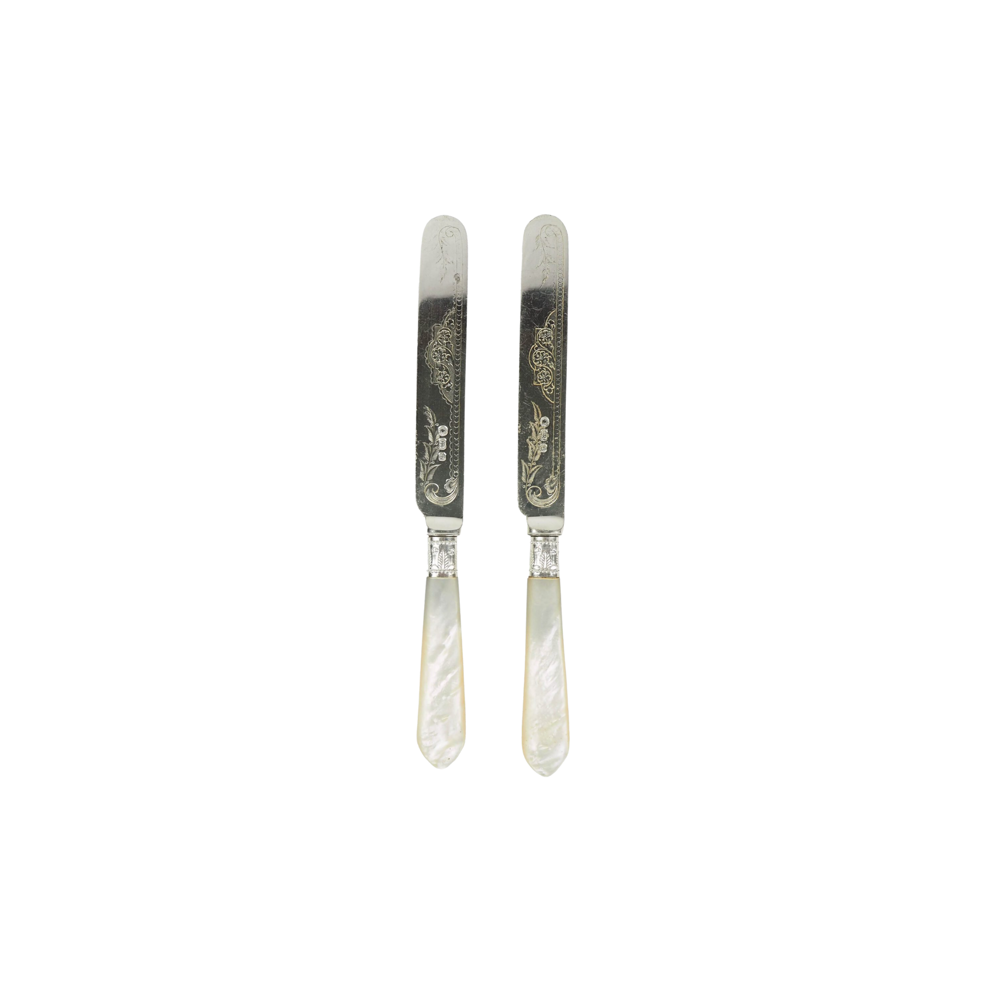 Pair of Antique Silver Plate Knives